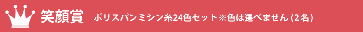 笑顔賞　ポリスパンミシン糸24色セット
