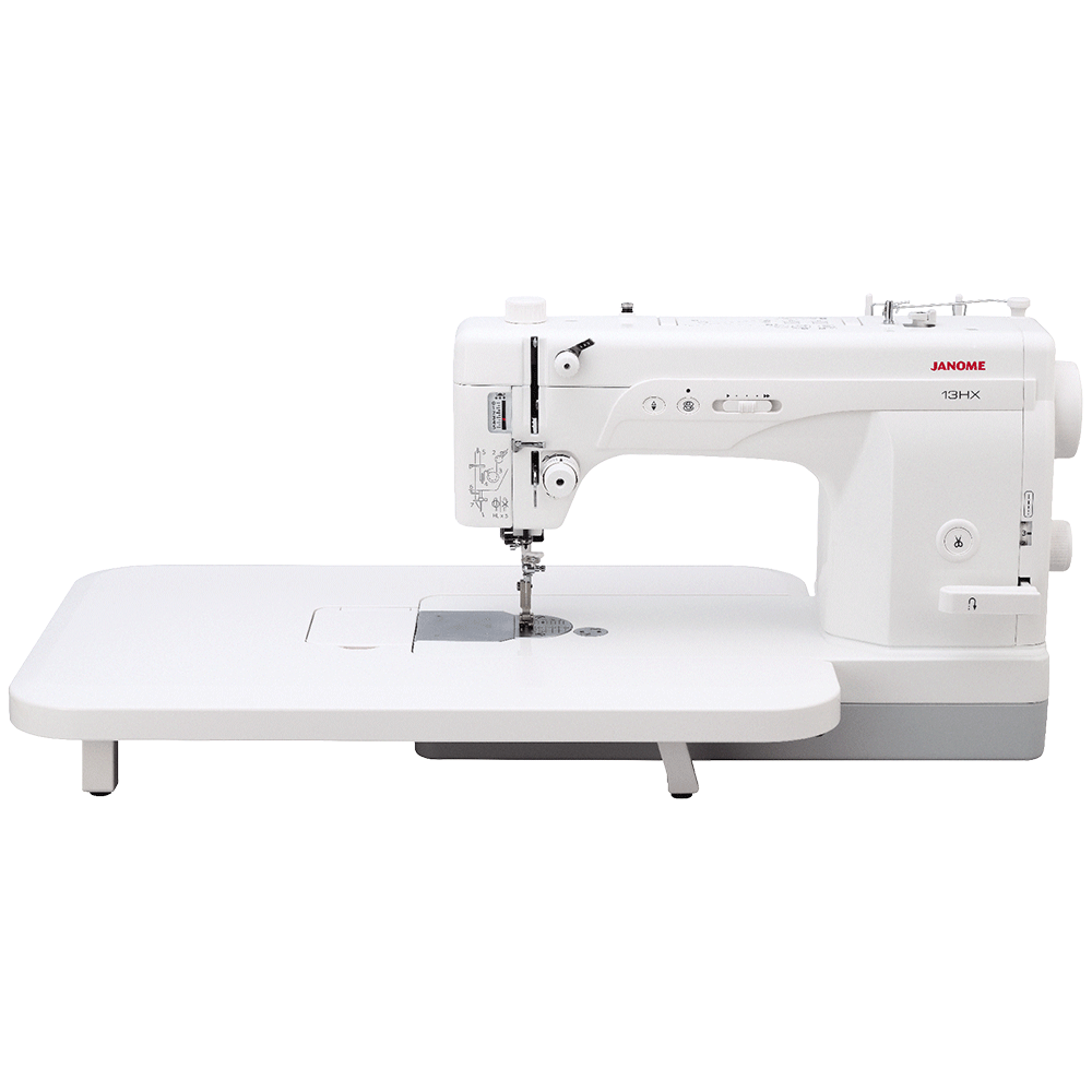 写真：ジャノメ 職業用ミシン [13HX 自動糸切あり]  JANOME 蛇の目 HL針仕様 平針仕様 針糸通し機能あり スピード調整つまみあり