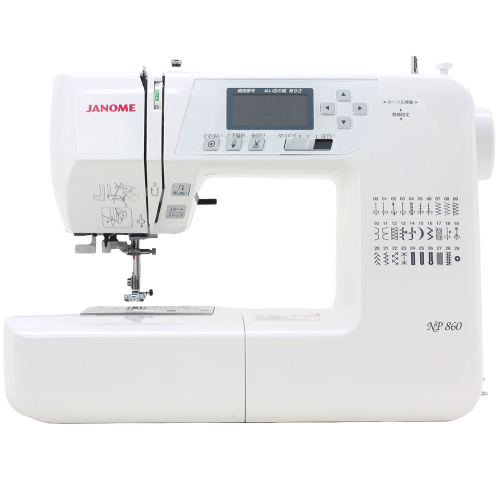 コードリールタイプの白フットコントローラー付き！ジャノメNP860 人気